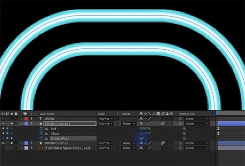 آموزش متحرک سازی حاشیه نورانی متن در افترافکت